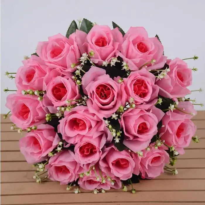18 Têtes de fleurs artificielles réalistes, 10 couleurs, mini roses de la Saint-Valentin, pour photographie, cadeau, rose naturelle simulée, décoration intérieure