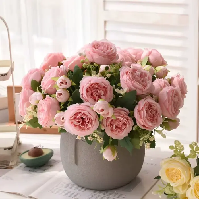 Rose Pivoine Artificielle
