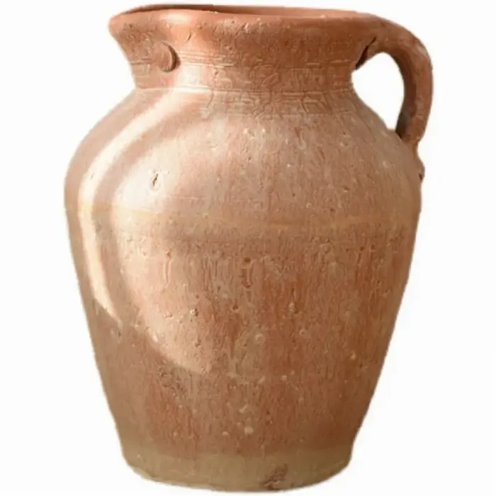 Pot en argile rétro, grand diamètre