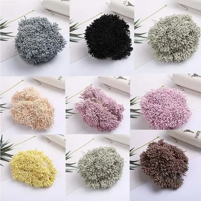 Mini étamine de fleurs artificielles faites à la main