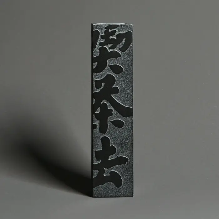 Vase en pierre de basalte noir de 30 cm