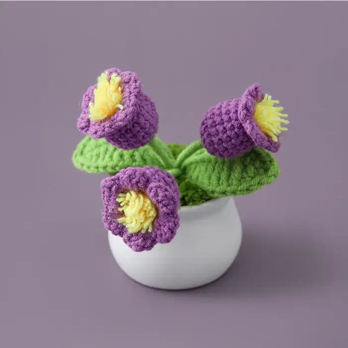 Orchidée au crochet faite à la main