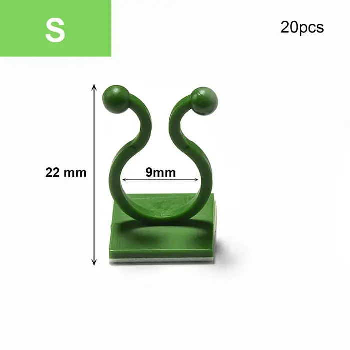 20 pièces support pour plantes feuille verte pince auto-adhésive plante
