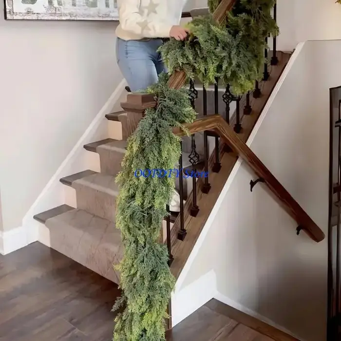 367a Vin Noël 5, 9ft Vine Artificielle Ornement plante suspendue pour l'escalier manteau