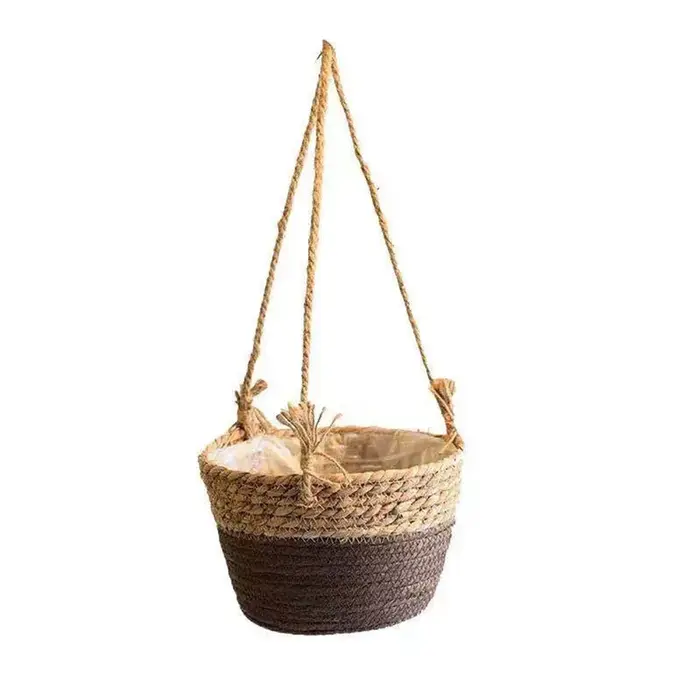 Pot suspendu de jardin en macramé