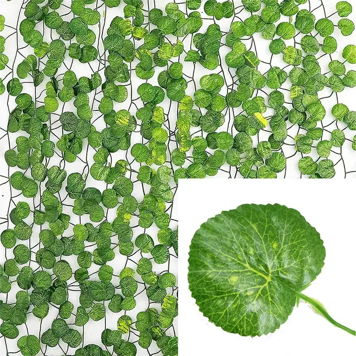 Feuilles de plantes artificielles 2/4/6/8/10M, fausse feuille de vigne verte, ficelle de lierre pour