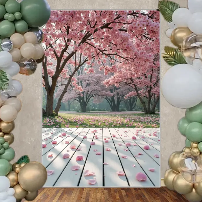 MOON.QG – toile de fond avec fleurs de printemps