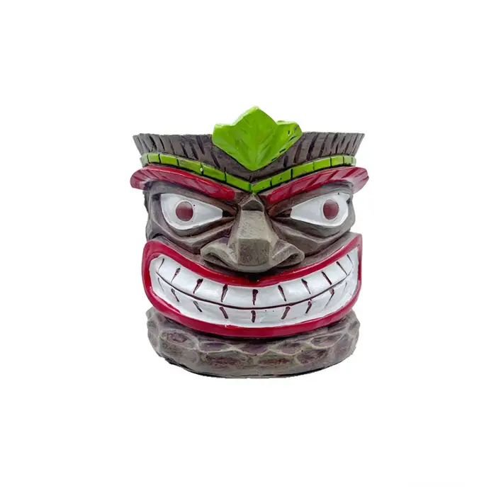Pot de fleurs d'intérieur amusant en forme de tête de Tiki, pot à succulentes humoristique, adorable pot de fleurs de l'île de Pâques, pot de fleurs en résine au visage distinctif