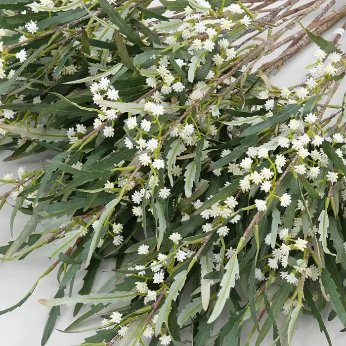 H1998 Branche de fleur artificielle verte de 75 cm pour arrangement floral de mariage
