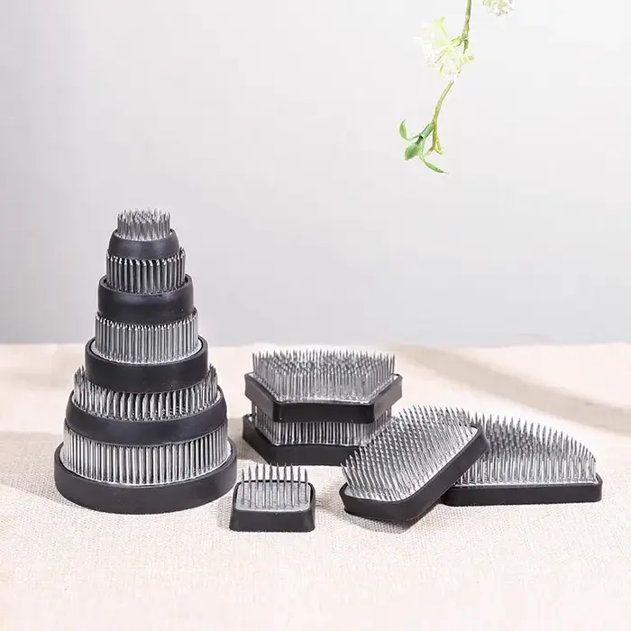 Ikebana Kenzan – porte-fleurs japonais en acier inoxydable