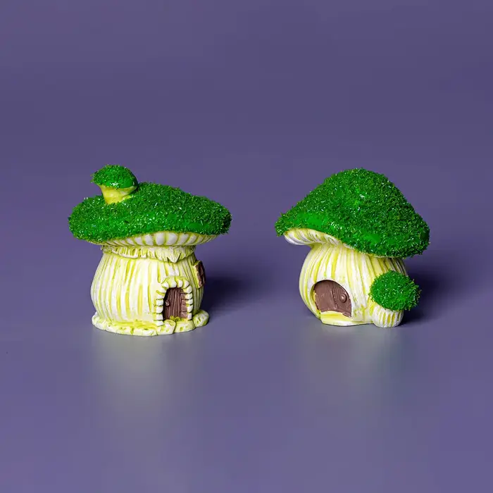 Figurines en résine de micro-paysage, 4 pièces, mousse et champignons, pour bricolage, décoration de jardin, petit objet décoratif de bureau, accessoire de bijouterie 3D