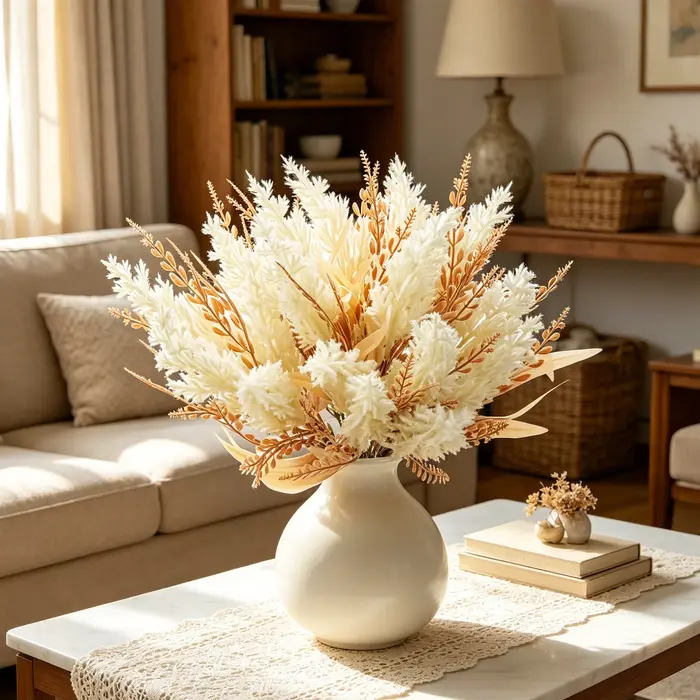 Plantes artificielles, roseaux, couronnes de mariage, décorations de jardin extérieur, cadeaux DIY, fleurs, bouquets de mariée, guirlandes, décorations de festival, de maison, de chambre et de table