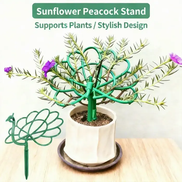 Nouveau support de plante en forme de paon pour extérieur