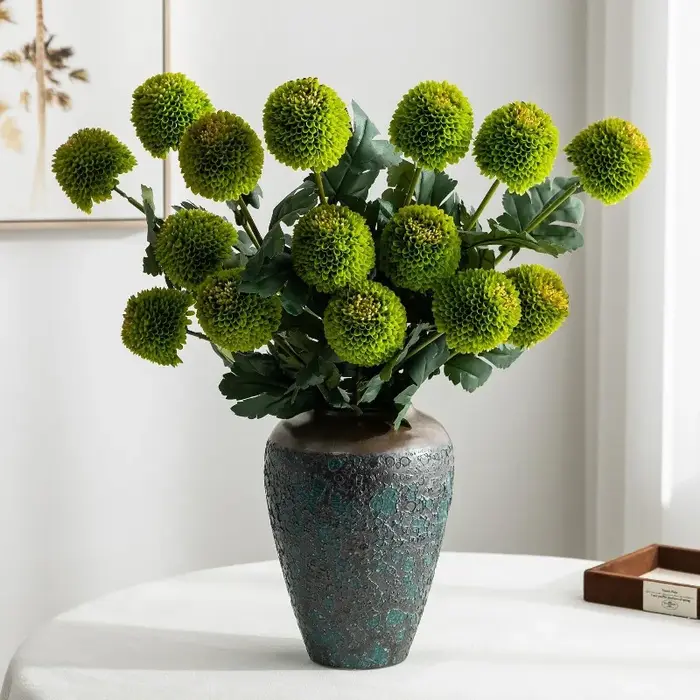 8 pièces de chrysanthèmes artificiels de septembre