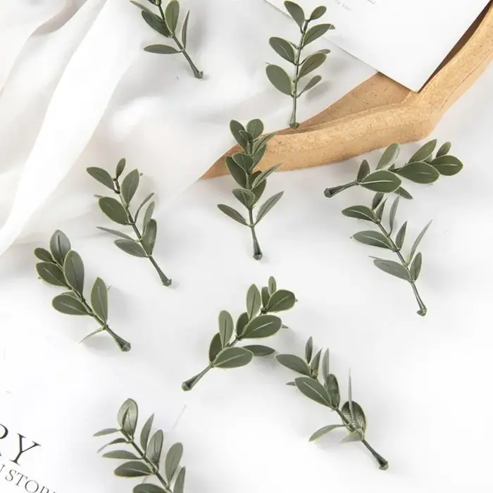 Feuilles de plantes artificielles pour décoration murale