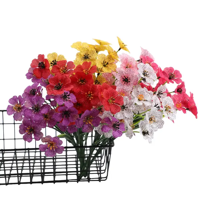 Fleurs artificielles violettes durables résistantes aux UV