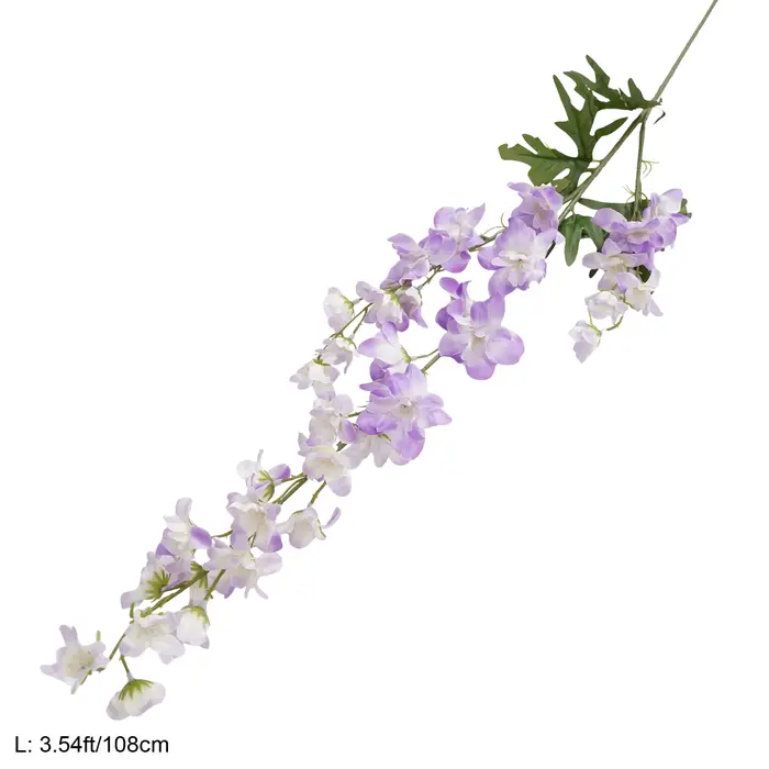 HMEOT H8413 3 Têtes de fleurs artificielles colorées Delphinium pour arrangements floraux de mariage