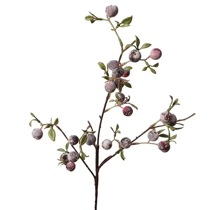 Faux tiges de baies réalistes, branches de baies rouges/bleues/violettes, fruits artificiels pour ar