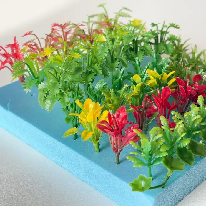 50 pièces plantes modèles de couleurs mélangées