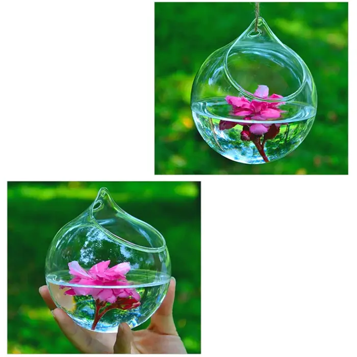 Boule suspendue créative en verre transparent
