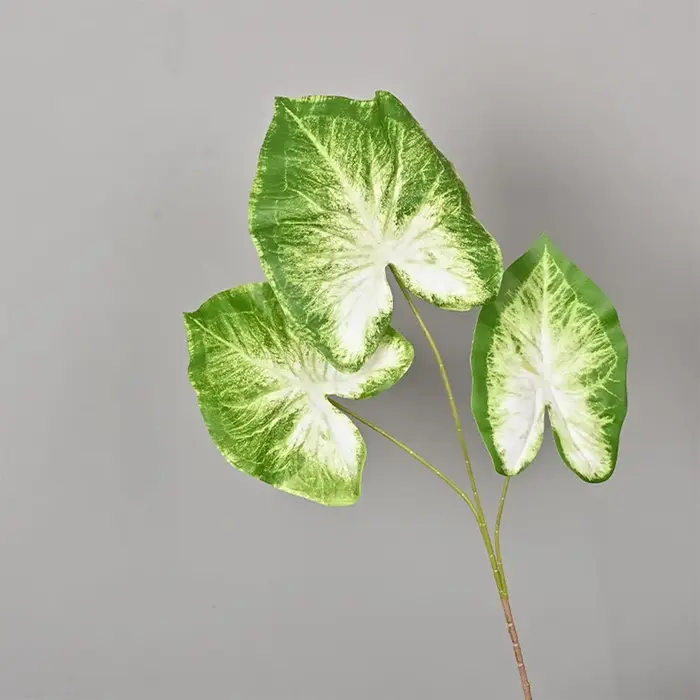 Feuilles de Calla artificielles en plastique, plantes vertes résistantes aux UV, feuilles de Crane K