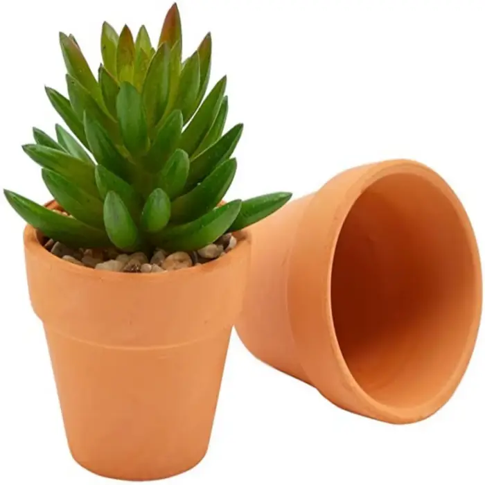 Pots Terra Cotta de 1.8 pouces, 16 pièces, jardinière en poterie, Pots de fleurs Cactus, Pot Succulent avec trou de Drainage, idéal pour les plantes, l'artisanat