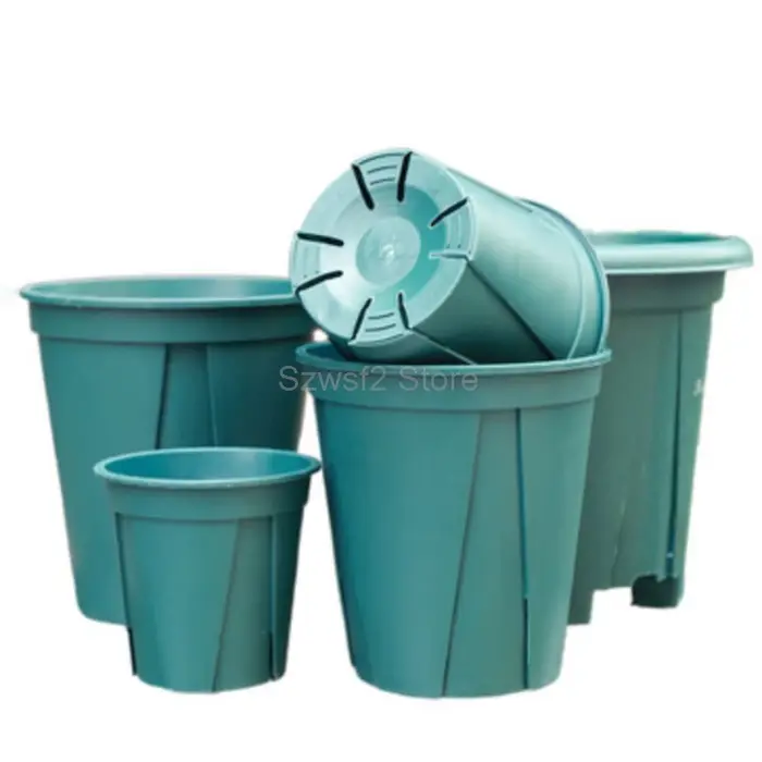 Plateaux de pots de fleurs en plastique vert