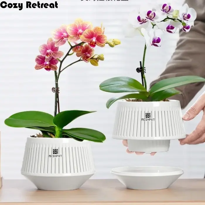 Pot à orchidées en maille de type split