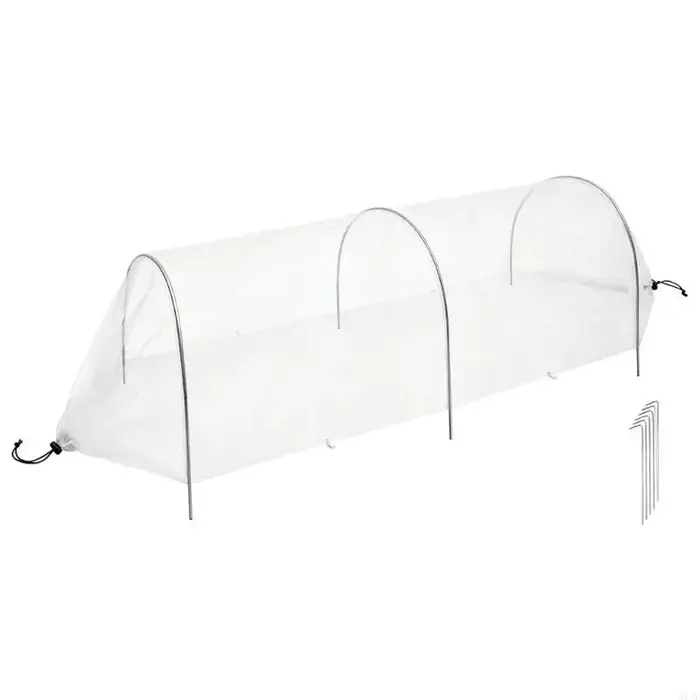 Couverture végétale en Polyester respirant avec cadre extensible pour potagers fleurs B03E