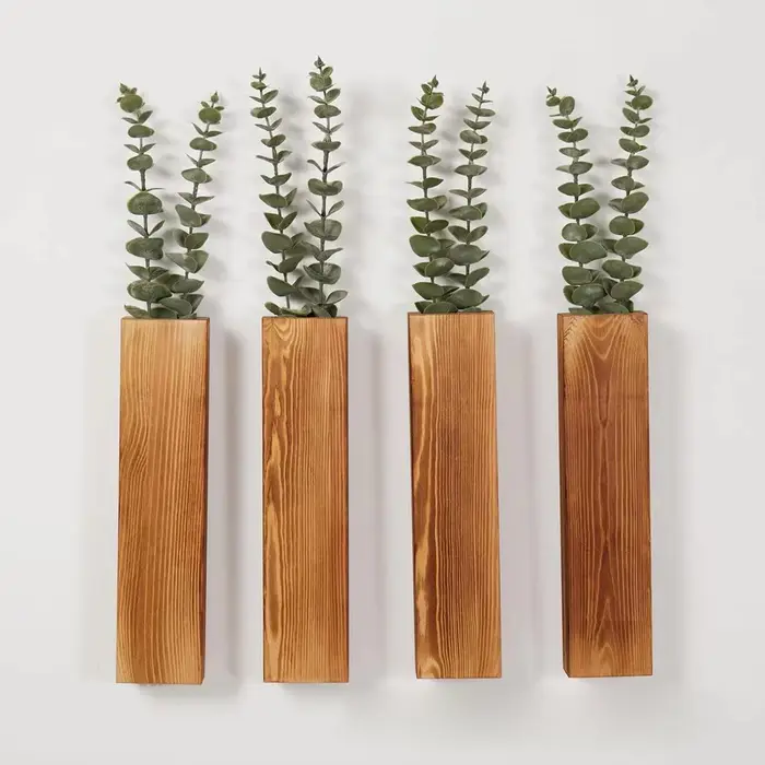 Jardinière murale en bois
