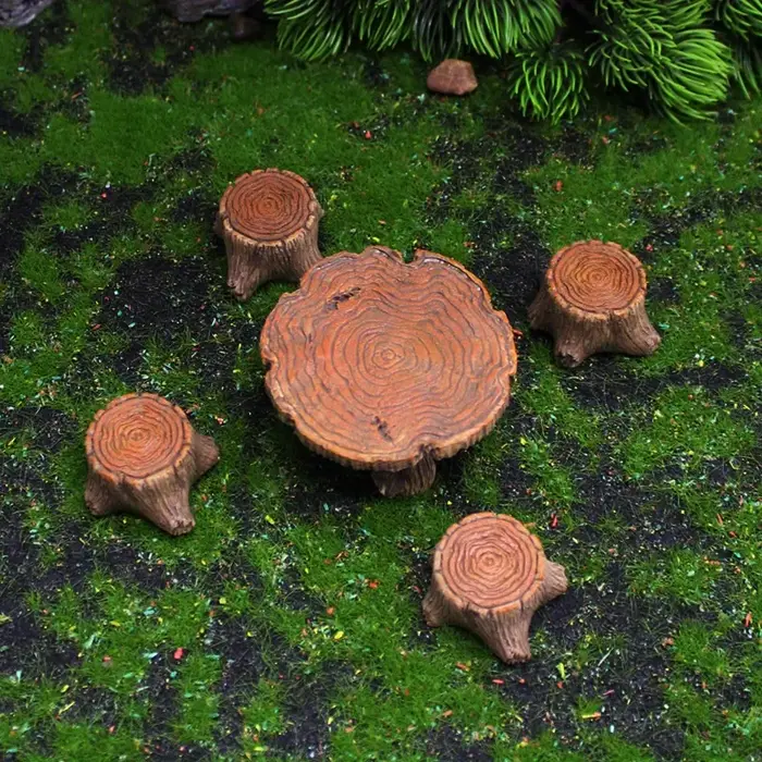 MiniTree souches, accessoires d'art de jardin, ornement en résine, accessoires de paysage de jardina