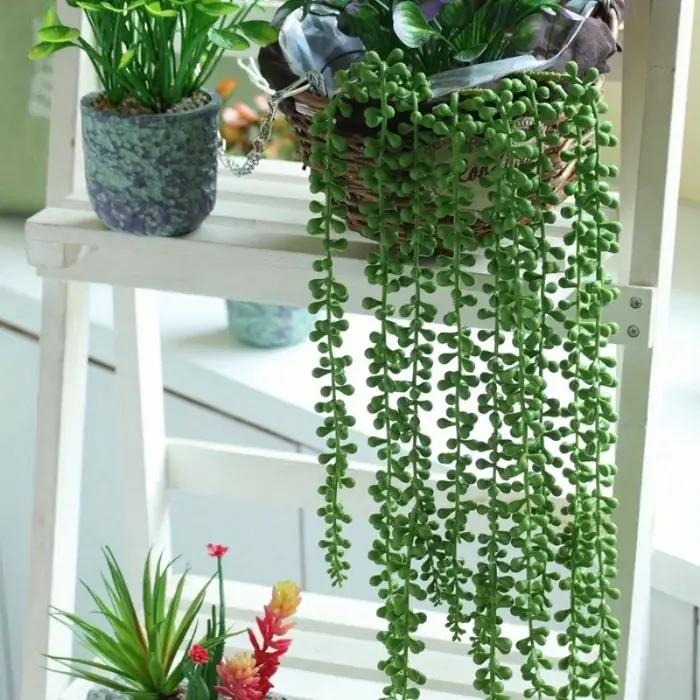 1pc plante artificielle amant larmes fausse fleur rotin