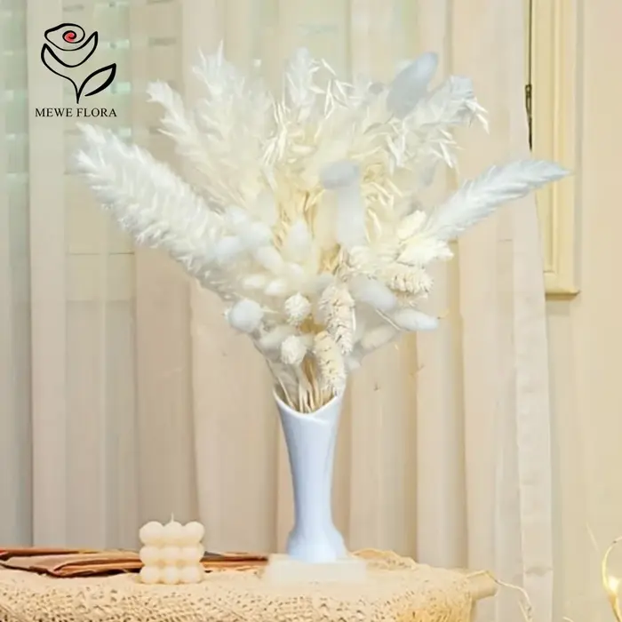 Bouquet de Fleurs vaccées de Pampas Blanche