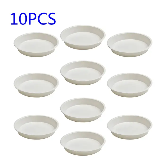 Lot de 10 soucoupes rondes en PP pour plantes succulentes