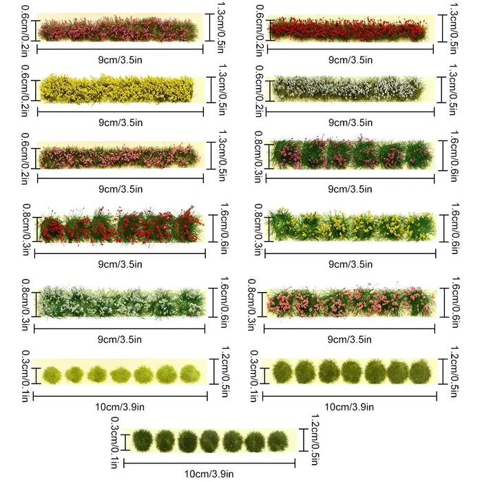 Grappes de fleurs miniatures pour jardin