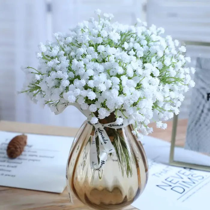 Fleurs Artificielles pouvez-vous psophila Blanches