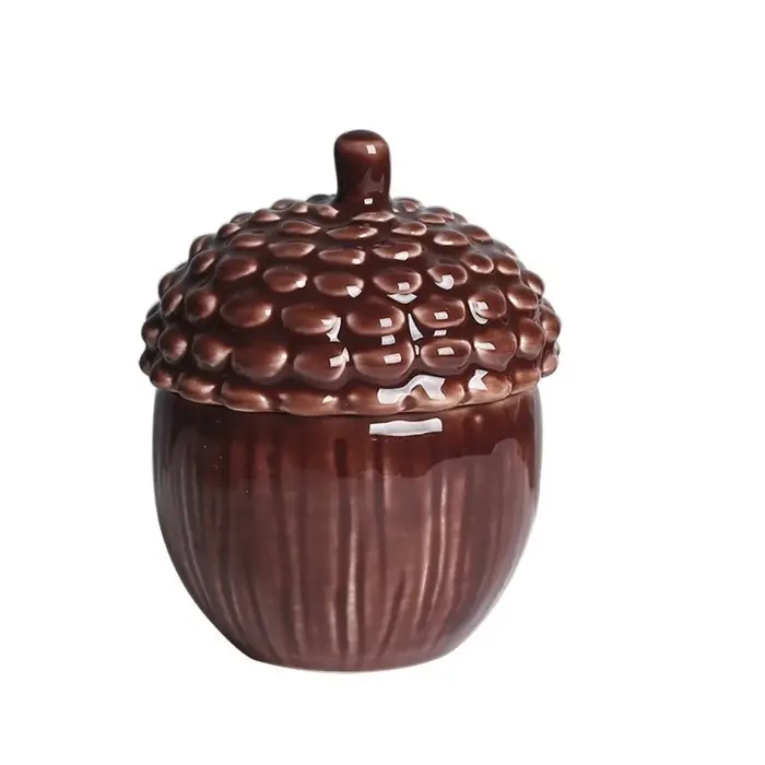 Pot de rangement décoratif multifonctionnel en céramique avec couvercle
