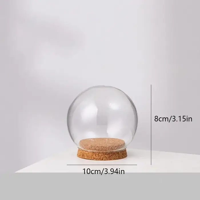Couvercle en verre transparent pour fleurs fraîches