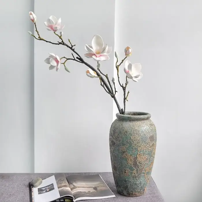 Simulation de haute qualité grande Magnolia artificielle de luxe fleur de Magnolia artificielle gran