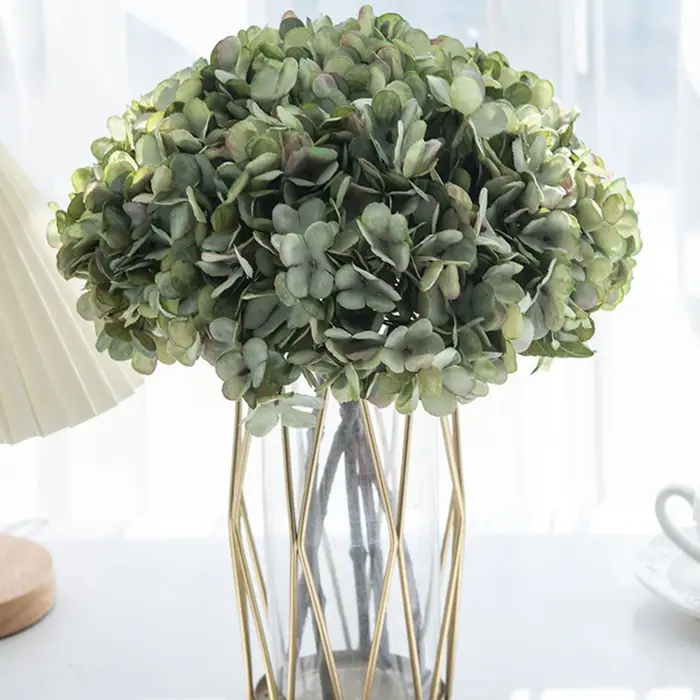 Hortensia artificiel fleurs en soie Homevase bonsaï accessoires mur de mariage bricolage cadeaux boîte Bouquet de mariée fête de vacances décoration