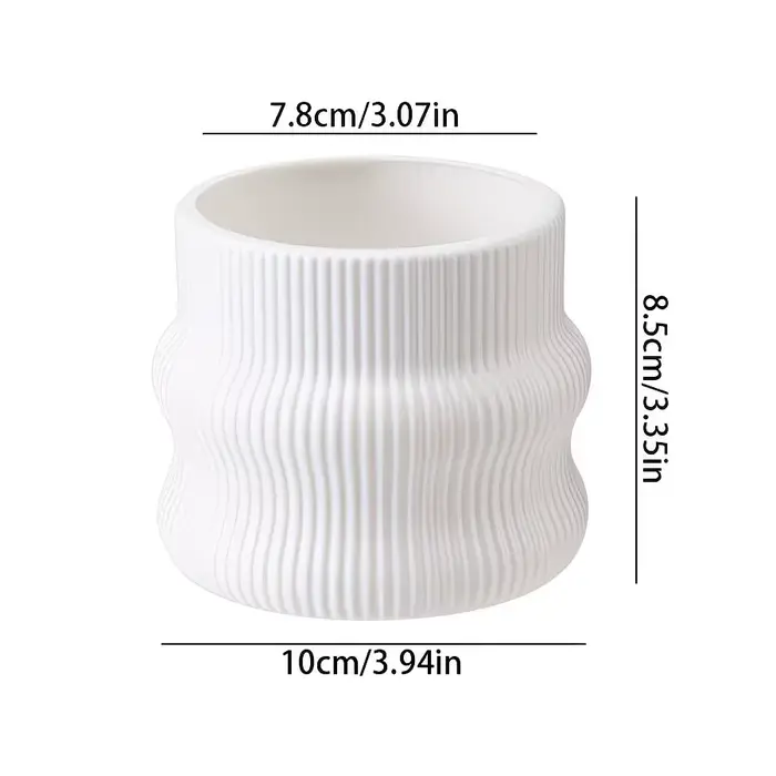 Petit pot de fleurs en plastique imitation céramique