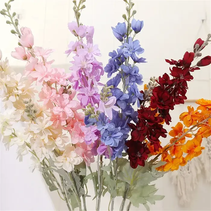 Automne extérieur artificiel géranium rouge azalée fleurs buissons haute qualité résistant aux UV fausses