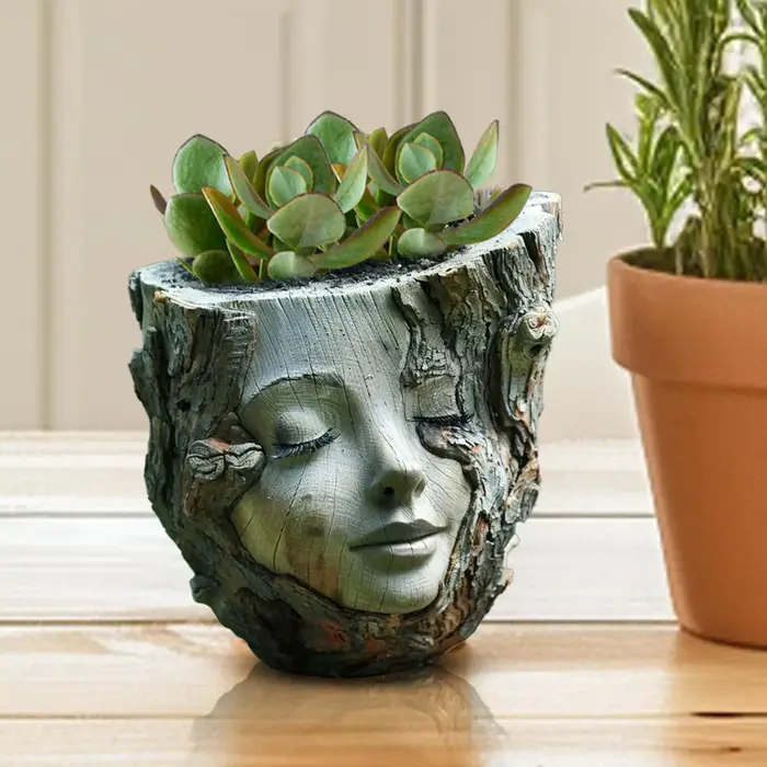 Vase en forme de tête de fleur, pot de fleurs, jardinière visage, vase mignon, décoration de table b