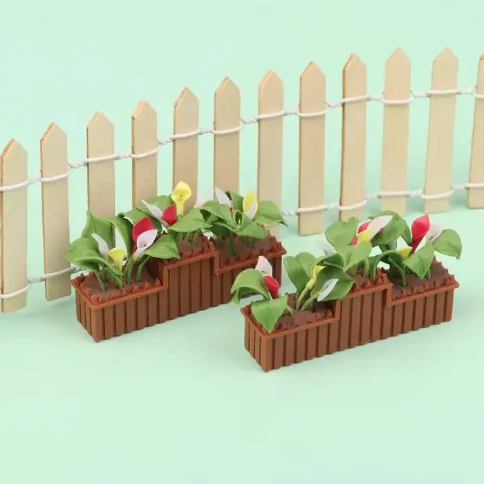 Plante en pot miniature Calla Lily 1:12