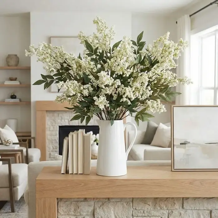 Branche de baies de Nandina artificielles en plastique
