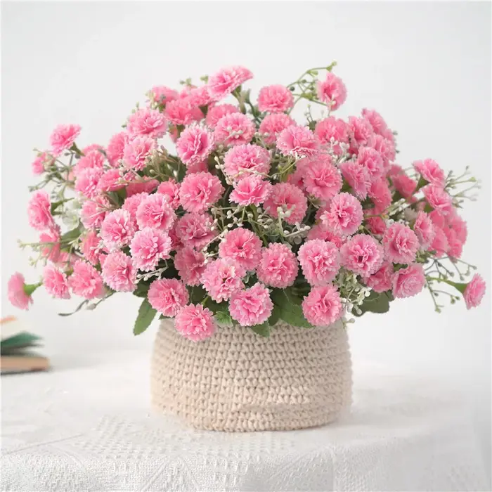 Bouquet de Fleurs Artificielles Roses dans un Vase