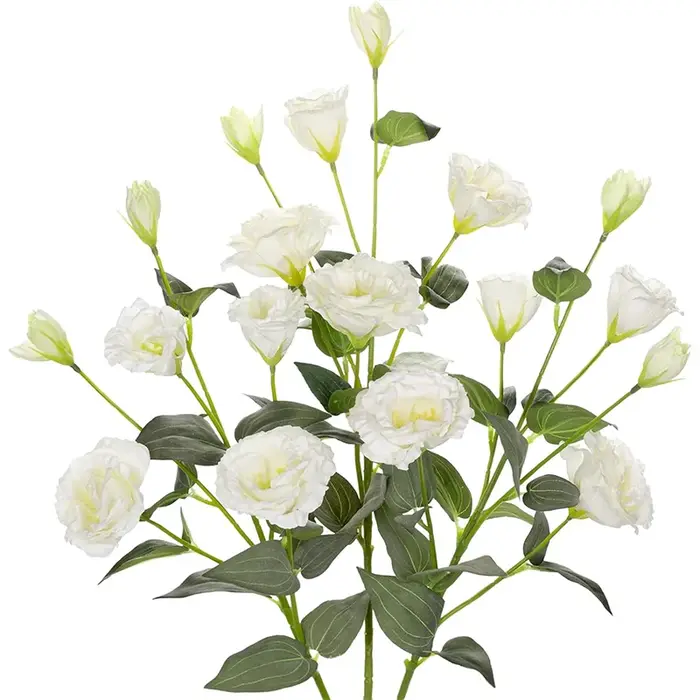 Bouquet de fleurs Eustoma artificielles en soie