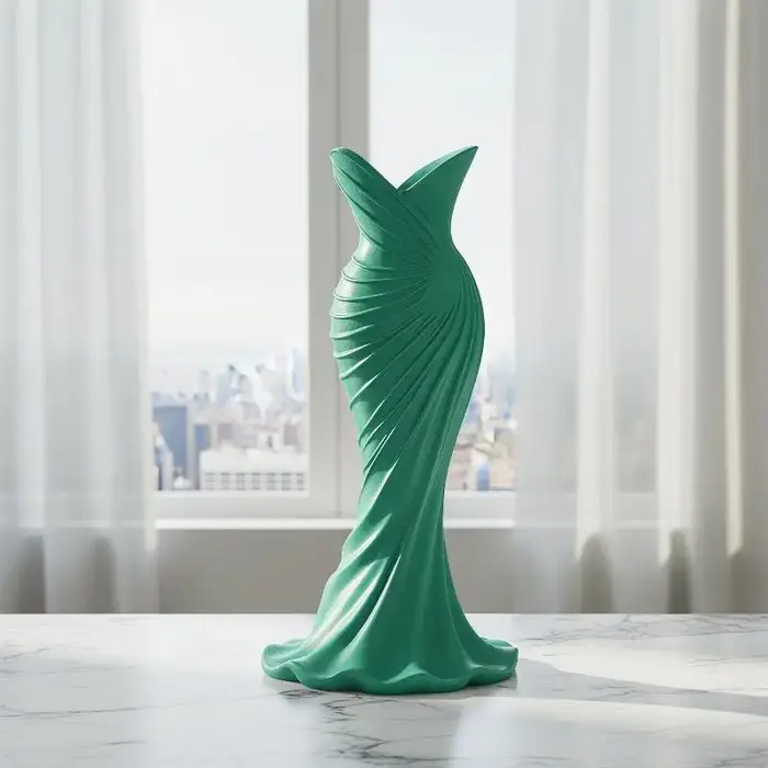 Vase en plastique élégant en forme de robe