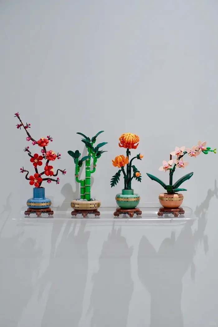 Collection de plantes 2025 : Ensemble de blocs de construction Orchidée élégante
