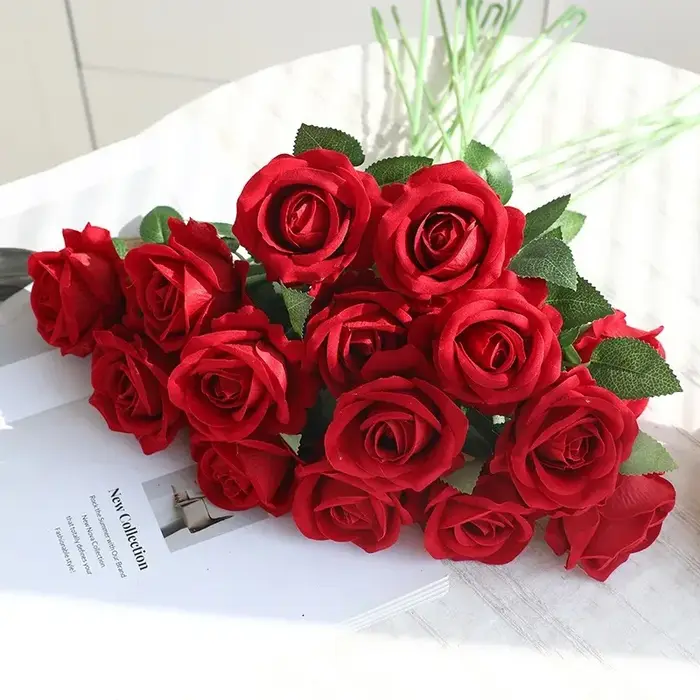 Bouquet de roses artificielles 49cm